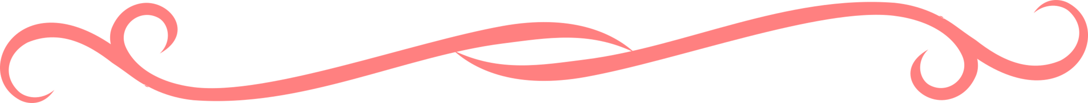 Logo Brand Line Angle - Pink Curly Line (3579x340)
