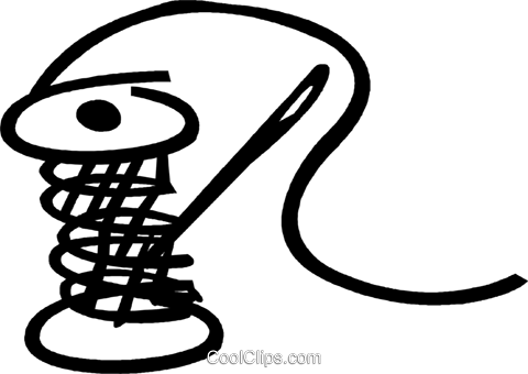 Spools Of Thread Royalty Free Vector Clip Art Illustration - Clip Art (480x340)