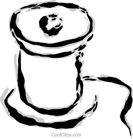 Spool Of Thread Royalty Free Vector Clip Art Illustration - Ilustração Rolo De Linha (460x480)
