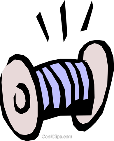 Spool Of Thread Royalty Free Vector Clip Art Illustration - Illustration (391x480)