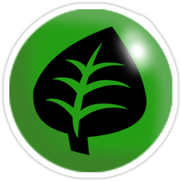 Pokemon Type Symbols Download - Grass Type Pokemon Icon (375x360)