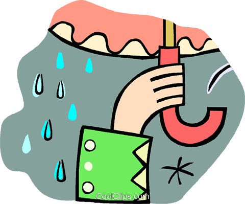 Caught In The Rain Royalty Free Vector Clip Art Illustration - Caught In The Rain Royalty Free Vector Clip Art Illustration (480x399)