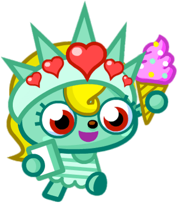 Liberty The Happy Statue Holding Ice Cream - Moshi Monsters Moshling Liberty (400x400)