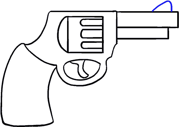 Hand Holding A Gun Drawing - Cartoon Gun Drawing Easy (678x600)