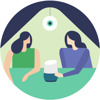 Pay Attention To Voice Search - Illustration (428x380)