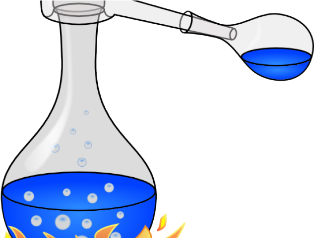 Laboratory Clipart Lab Equipment - Distillation Chemistry Cartoon (640x480)
