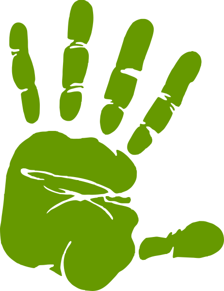 Lime Svg Clipart - Gambar Telapak Tangan Vektor (462x598)