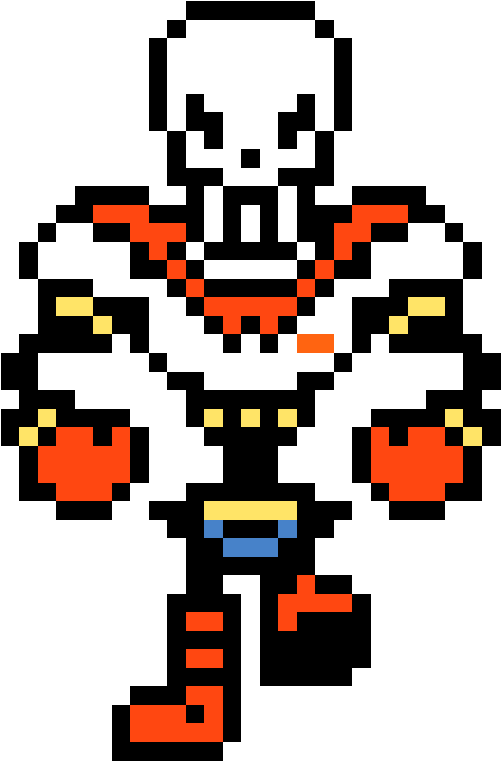 Clip Art Royalty Free Papyrus Transparent Angry - Undertale Sans And Papyrus Pixel (500x778)