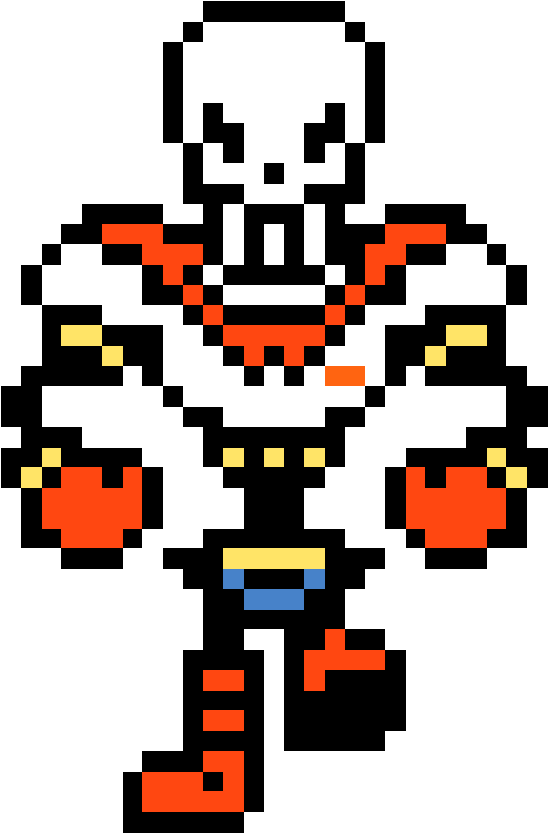 Clip Art Royalty Free Papyrus Transparent Angry Undertale Sans And Papyrus Pixel (500x778