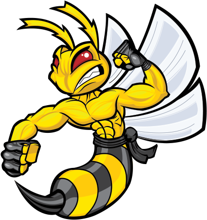 Printed Vinyl Bee Wasp - Angry Wasp (600x600)