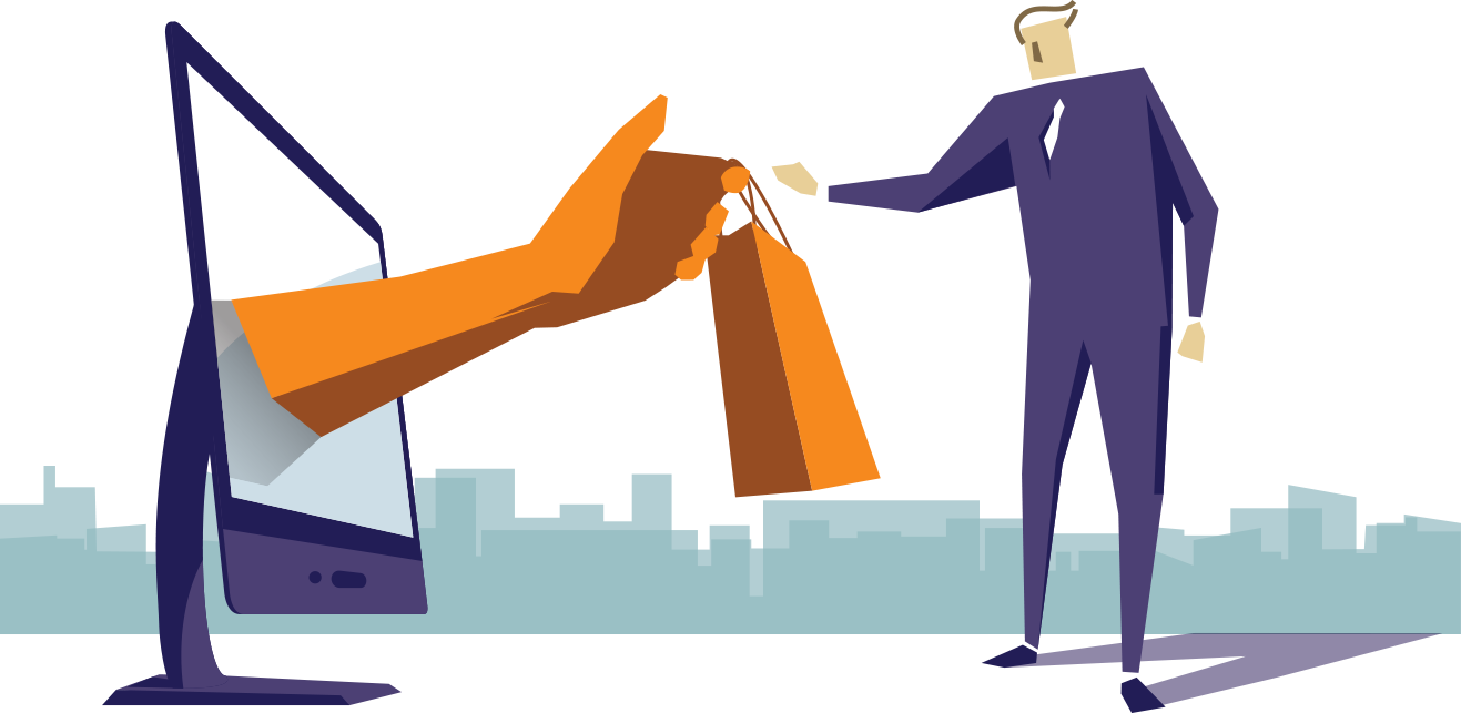 Guide Your Visitors To Purchase Decision - Illustration (1317x643)