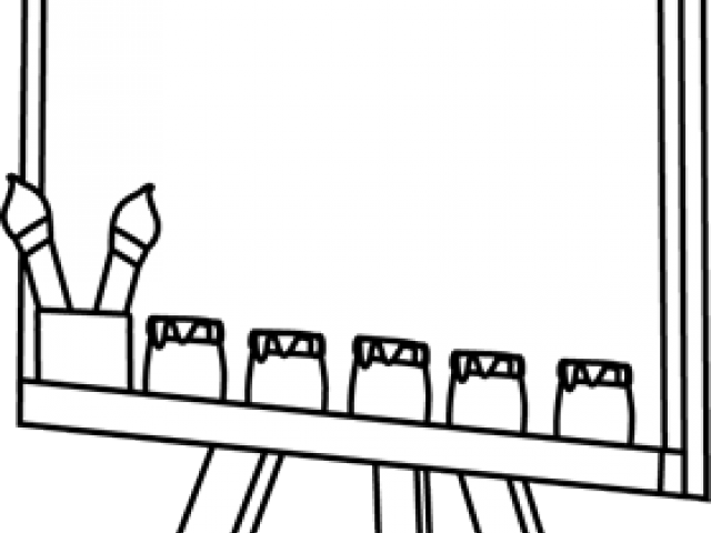 Portrait Clipart Art Easel - Coloring Pages Of Easel (640x480)