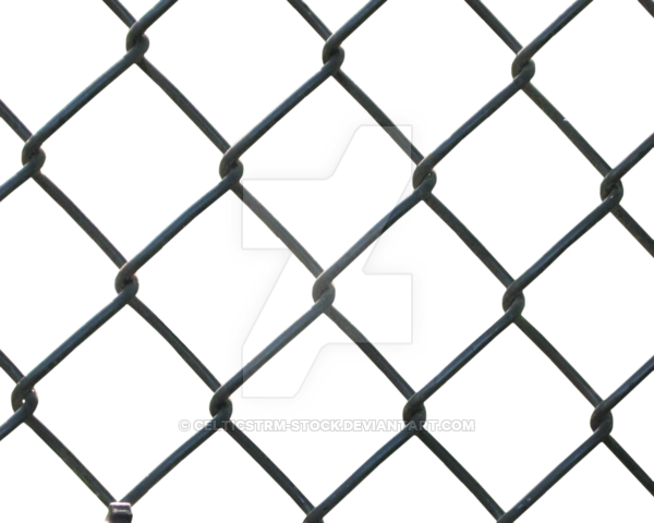 Fence With Hole Png - Rusty Chain Link Fence Png (600x480)