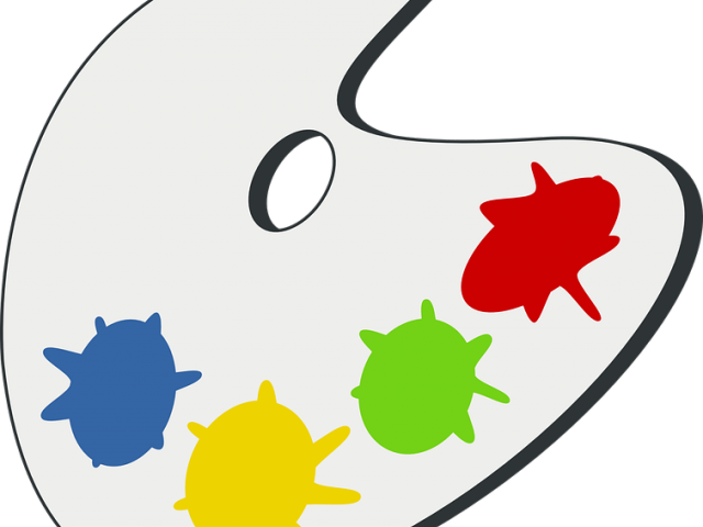 Portrait Clipart Art Pallet - Paint Brush No Background (640x480)