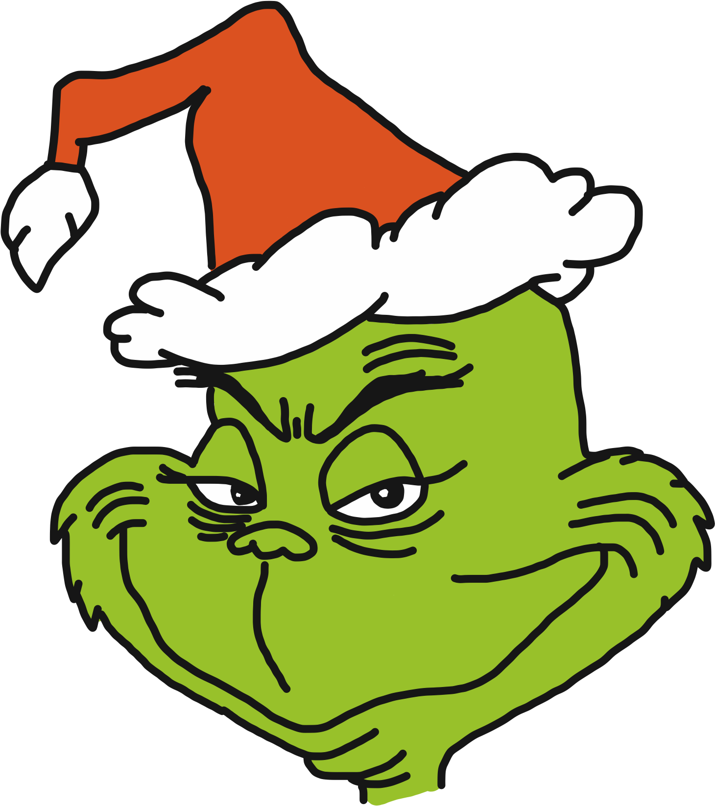 Grinch Face Clipart (2732x2048)