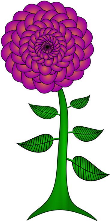 Cut Flowers Paisley Floral Design Blue - Flower (379x750)