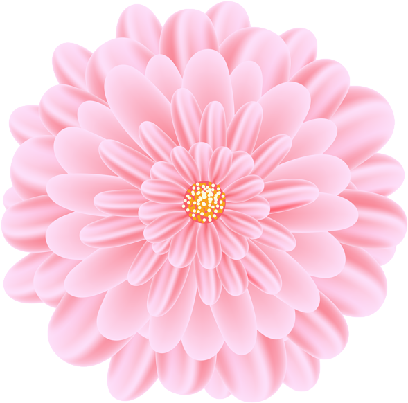 Flower Clip Art Image - Flower Button (600x593)