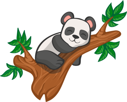 Giant Panda Cuteness The Panda Puzzle Paper Bear - Oso Panda Animado Png (425x340)