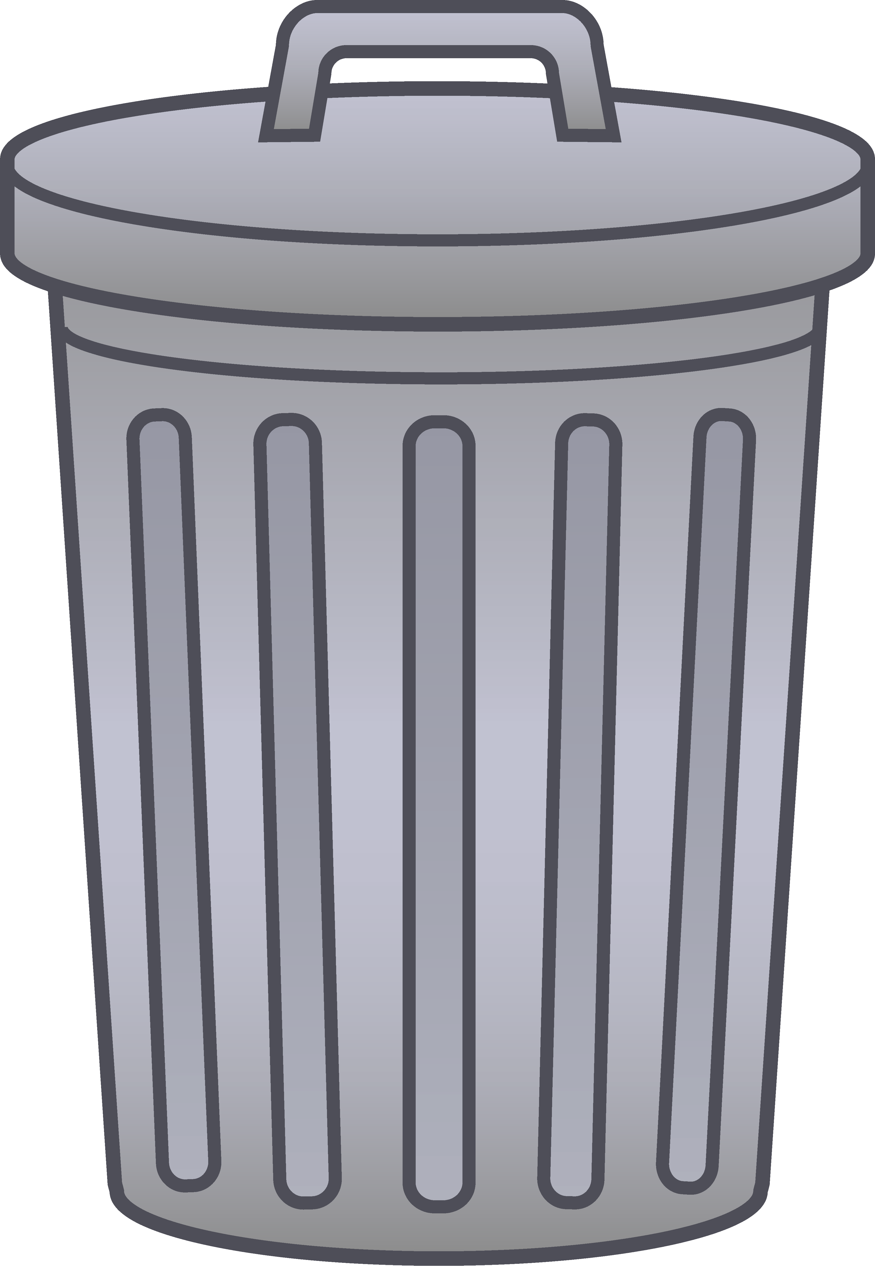 Collection Of Trash Transparent High Quality - Trash Can Clipart Png (3610x5219)