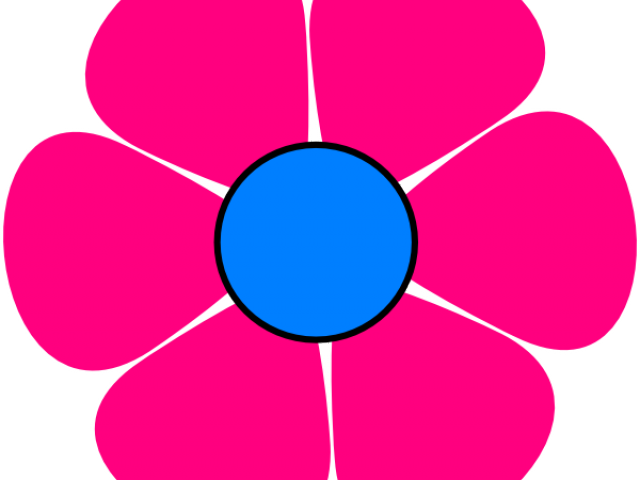 Pink Flower Clipart Blue - Red Flower Clipart Png (640x480)