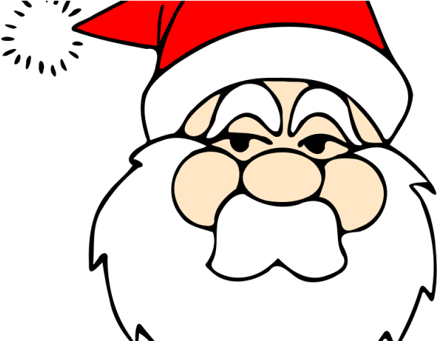 Iguana Clipart Face - Santa Face Transparent Background (640x480)