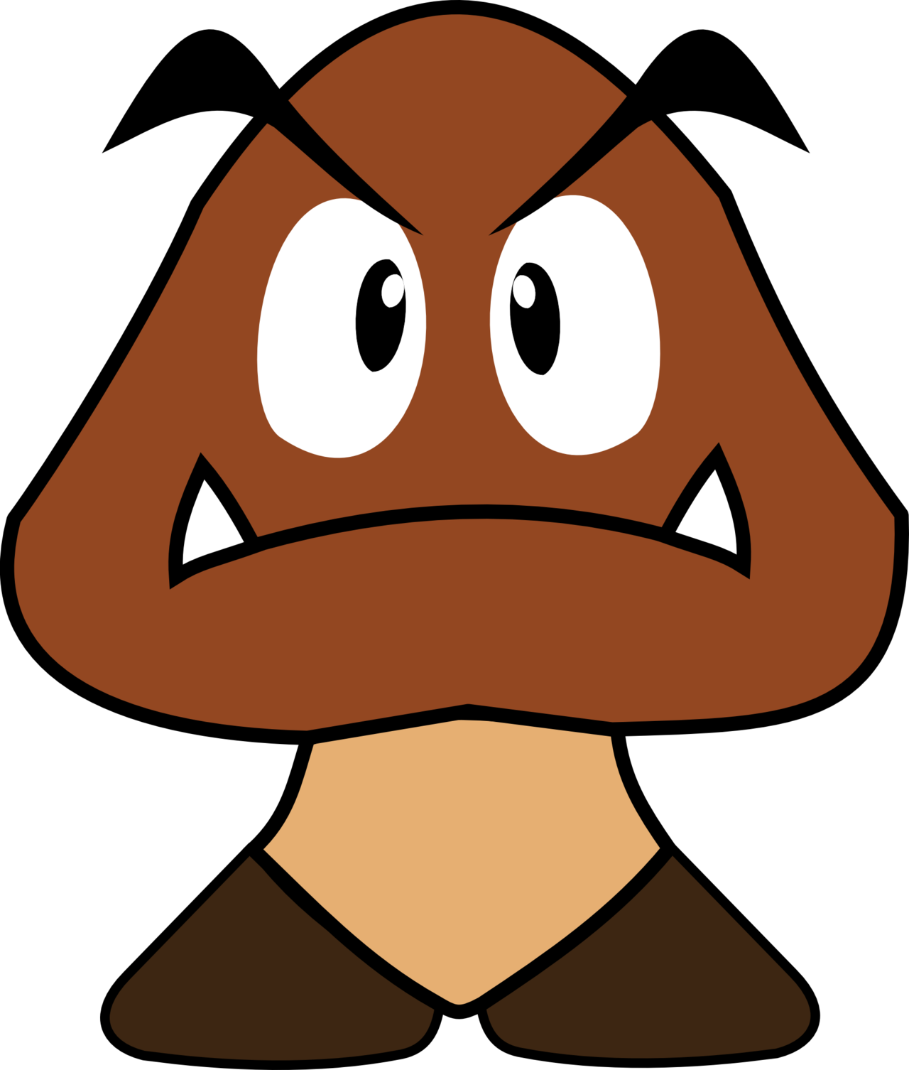 Mario Clipart Goomba - Mario Goomba 2d (1280x1506)