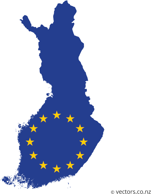 Eu Flag Vector Map Of Finland - Finland Map Icon (700x700)