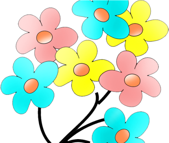 Flowers Color Clipart Transparent - Colorful Flowers Clipart (640x480)