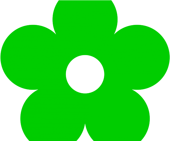 Flowers Color Clipart Hippie - Dark Green Flower Clipart (640x480)
