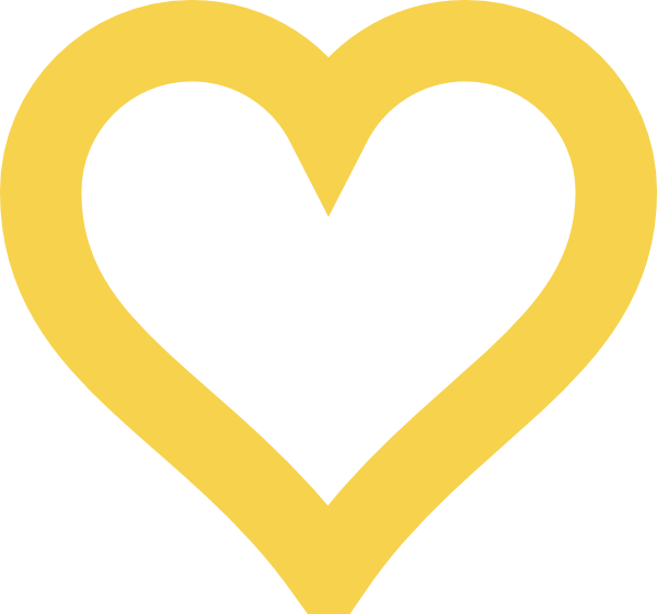 Thick Light Gold Heart Clip Art At Clker - Gold Animal Icon Png (600x561)