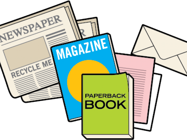 Newspaper Clipart Recycled Material - Recycle Paper Clip Art (640x480)