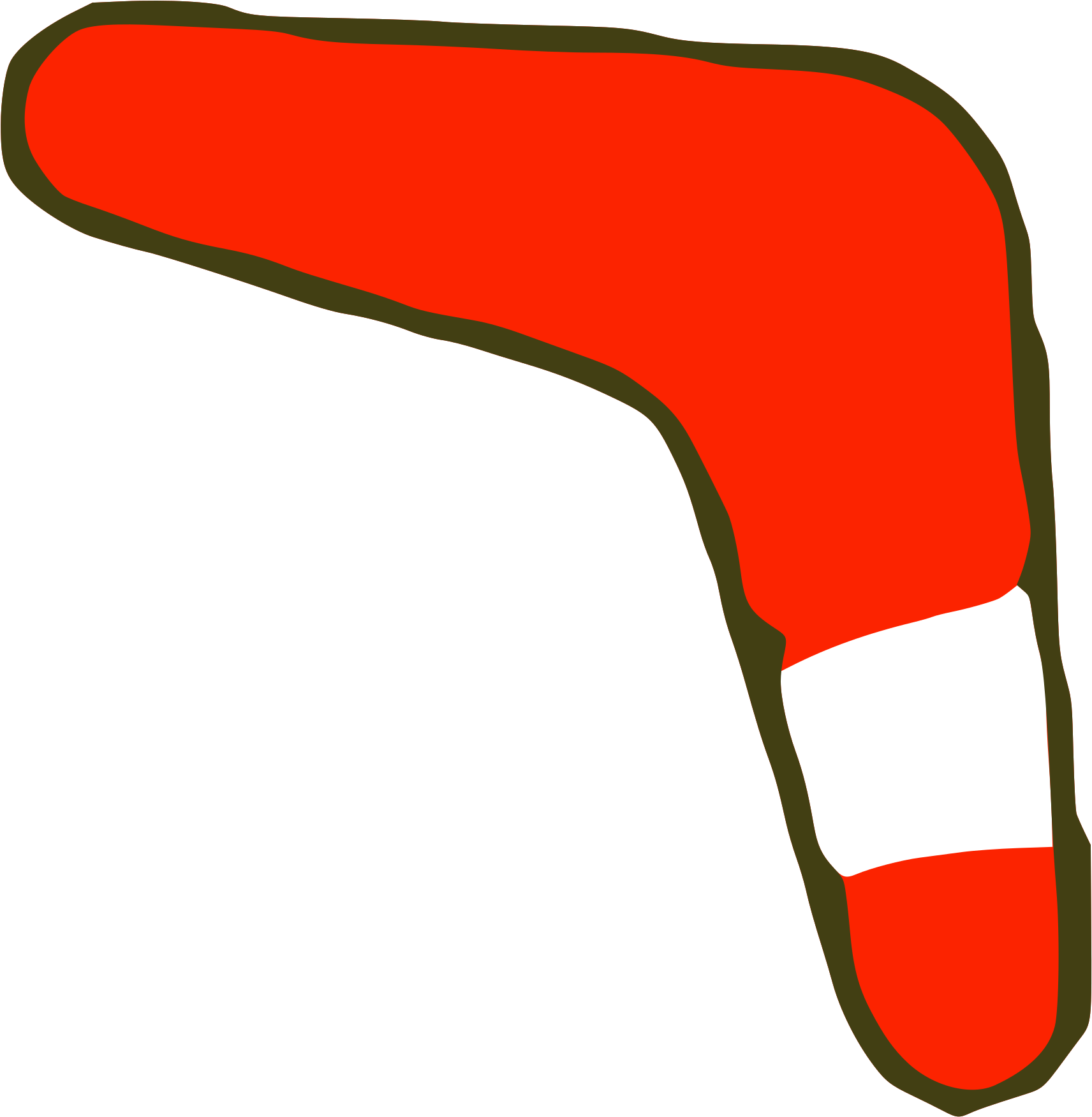 Big Image - Boomerang Clipart (2400x2101)