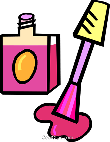 Bottle Of Nail Polish Royalty Free Vector Clip Art - Bottle Of Nail Polish Royalty Free Vector Clip Art (374x480)