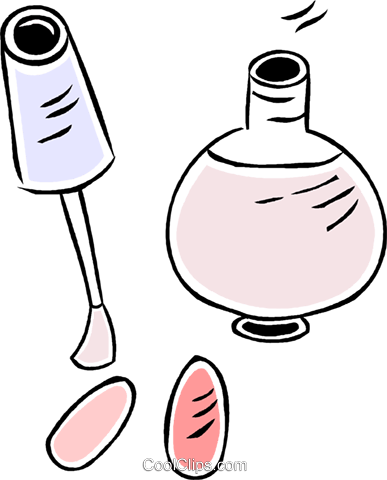 Nail Polish Royalty Free Vector Clip Art Illustration - Illustration (387x480)