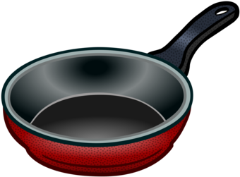 Frying Pan Cookware Kitchen Utensil Cooking - Cooking Pan Clipart (363x340)