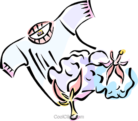 Cotton Shirt Royalty Free Vector Clip Art Illustration - Cotton (480x421)