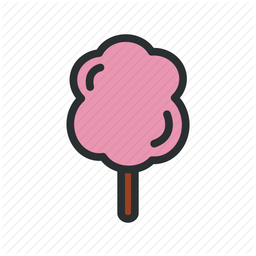 Cotton Candy Clipart Cotton Candy Lollipop - Cotton Candy Icon Png (512x512)