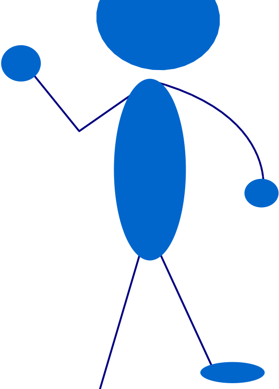 Blueman 203 Clip Art - Wait A Minute Clip Art (574x800)