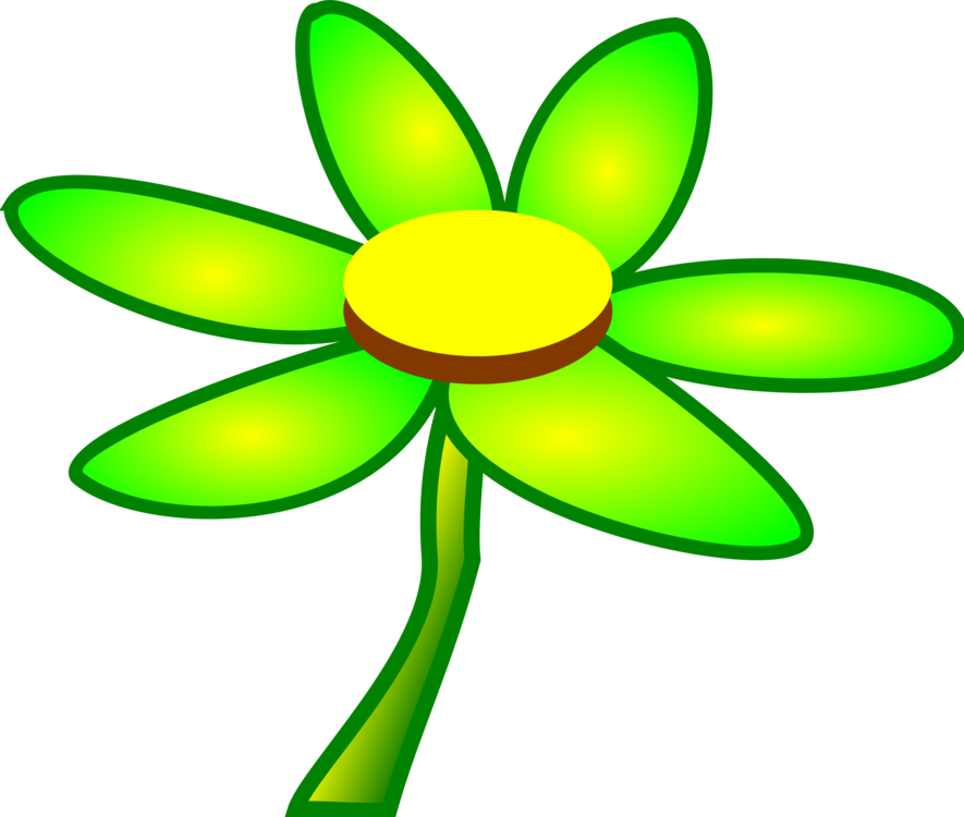 Flower Computer Icons Petal Bud Green - Seni Klip Bunga (885x750)