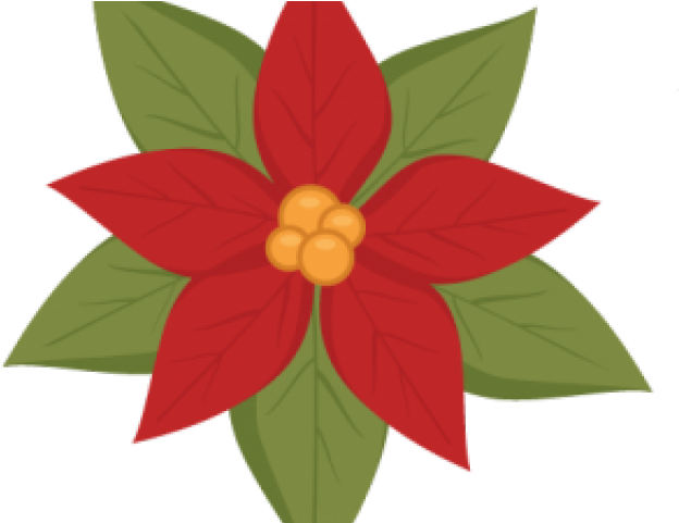 Poinsettia Clipart Cute - Poinsettia Svg Cutting File (640x480)