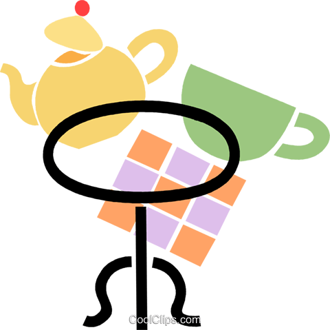 Teapot On A Table With A Teacup Royalty Free Vector - To The Table: A Spirituality Of Food, Farming, And (480x479)