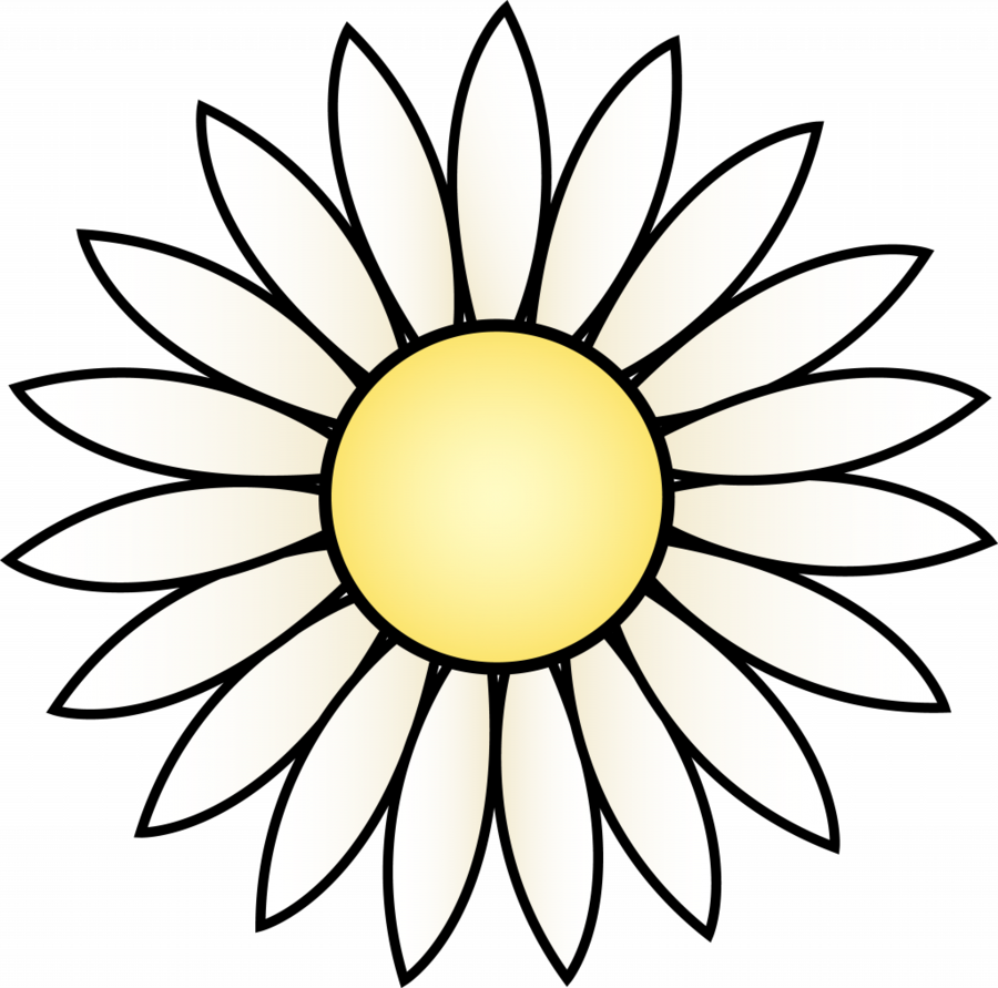 Black And White Flower Clipart Flower Clip Art - Black And White Sunflower Clipart (900x891)