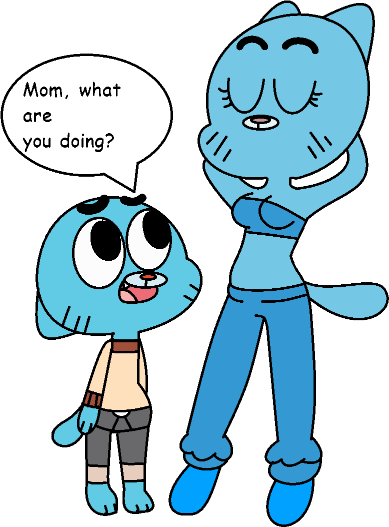 Gumball Mom What Are You Doing Gumball Lenny Ostrovitz - Amazing World Of Gumball Gumballs Mom (845x1113)