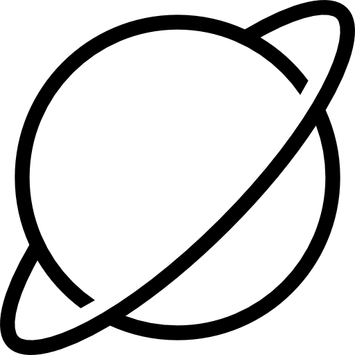 Planet Outline Png Clipart Planet Earth Solar System - Planet Saturn Outline (512x512)