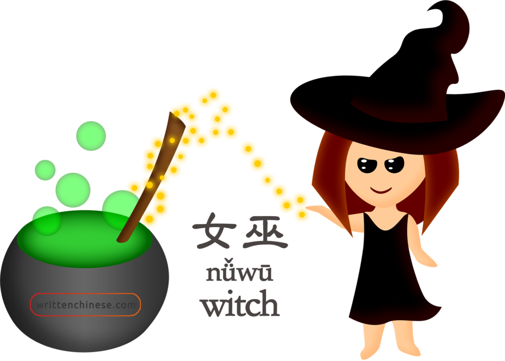 Dictionary Clipart Sentence - Witch (1024x733)