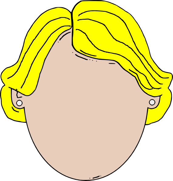 Blank Face Girl Cartoon Svg File - Blank Face Girl Cartoon Svg File (570x597)