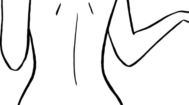 Computer Icons Human Body Download Woman - Body Lines Png (609x340)