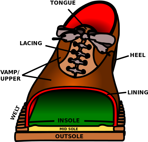 Underside Of The Outsole, Part That Makes Contact With - Canvas Of A Shoe (492x480)