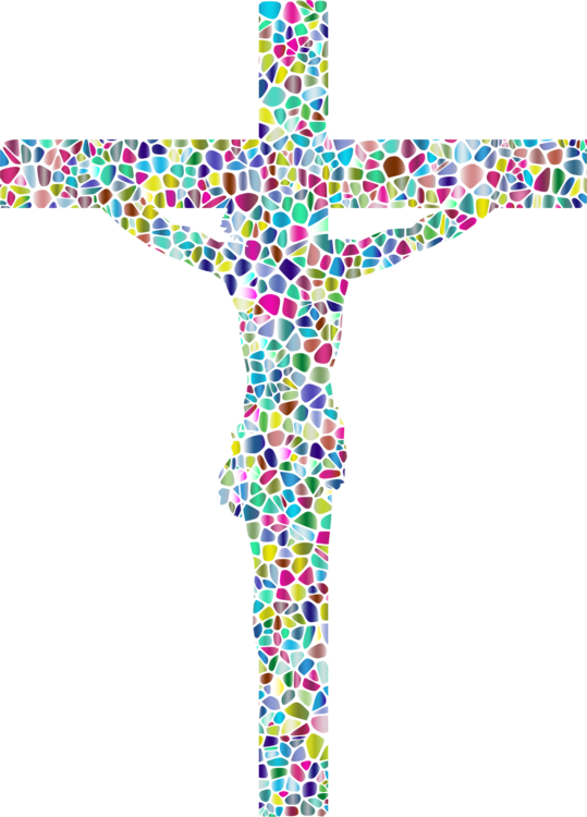 Christian Cross Red Easter Egg Crucifix Computer Icons - Crucifix (539x750)