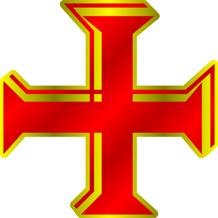 Christian Cross Computer Icons Cross And Crown Symbol - Gold And Red Cross (750x750)